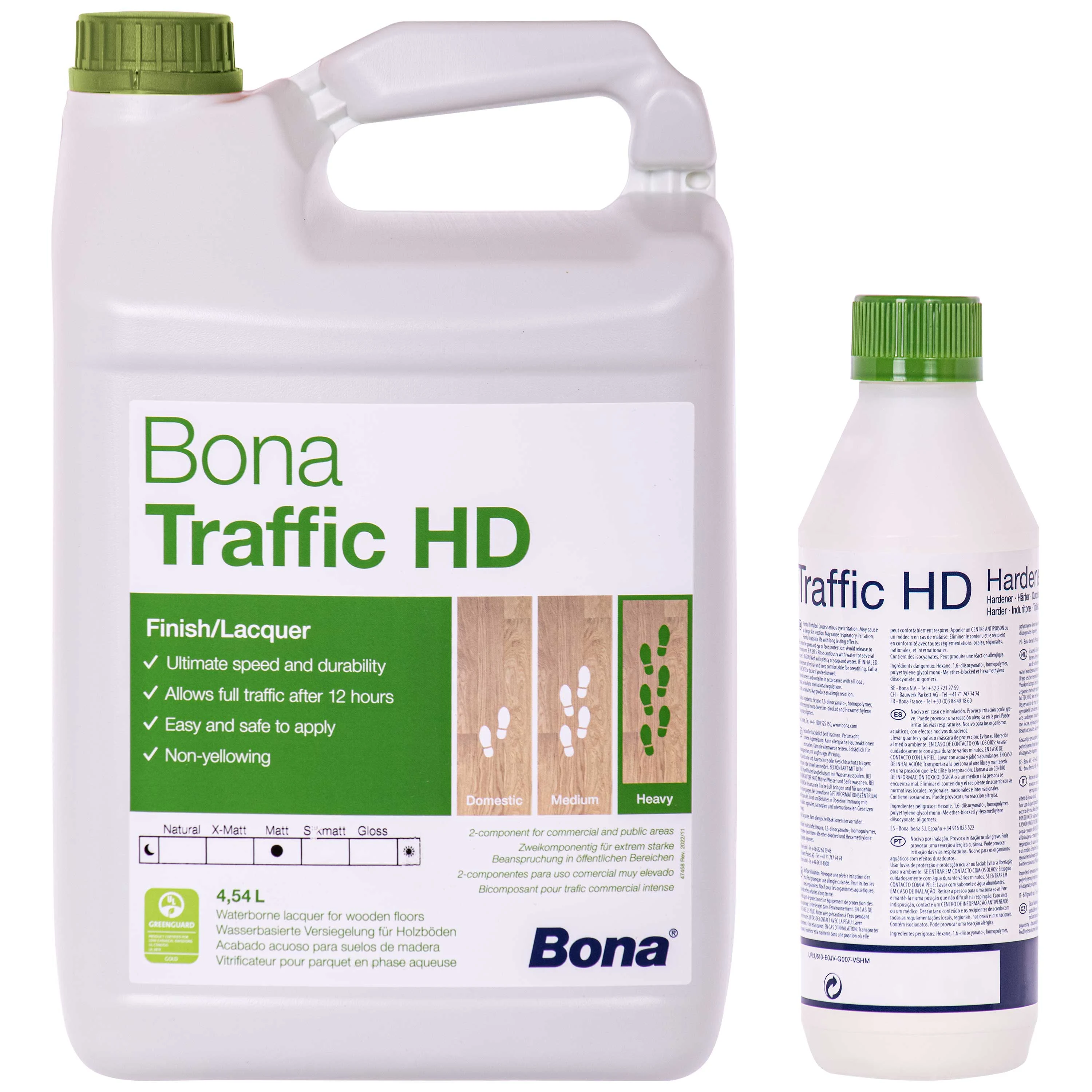 BONA TRAFFIC HD matt 2K 4,95 Liter 4,5 L + 0,45 HD Härter