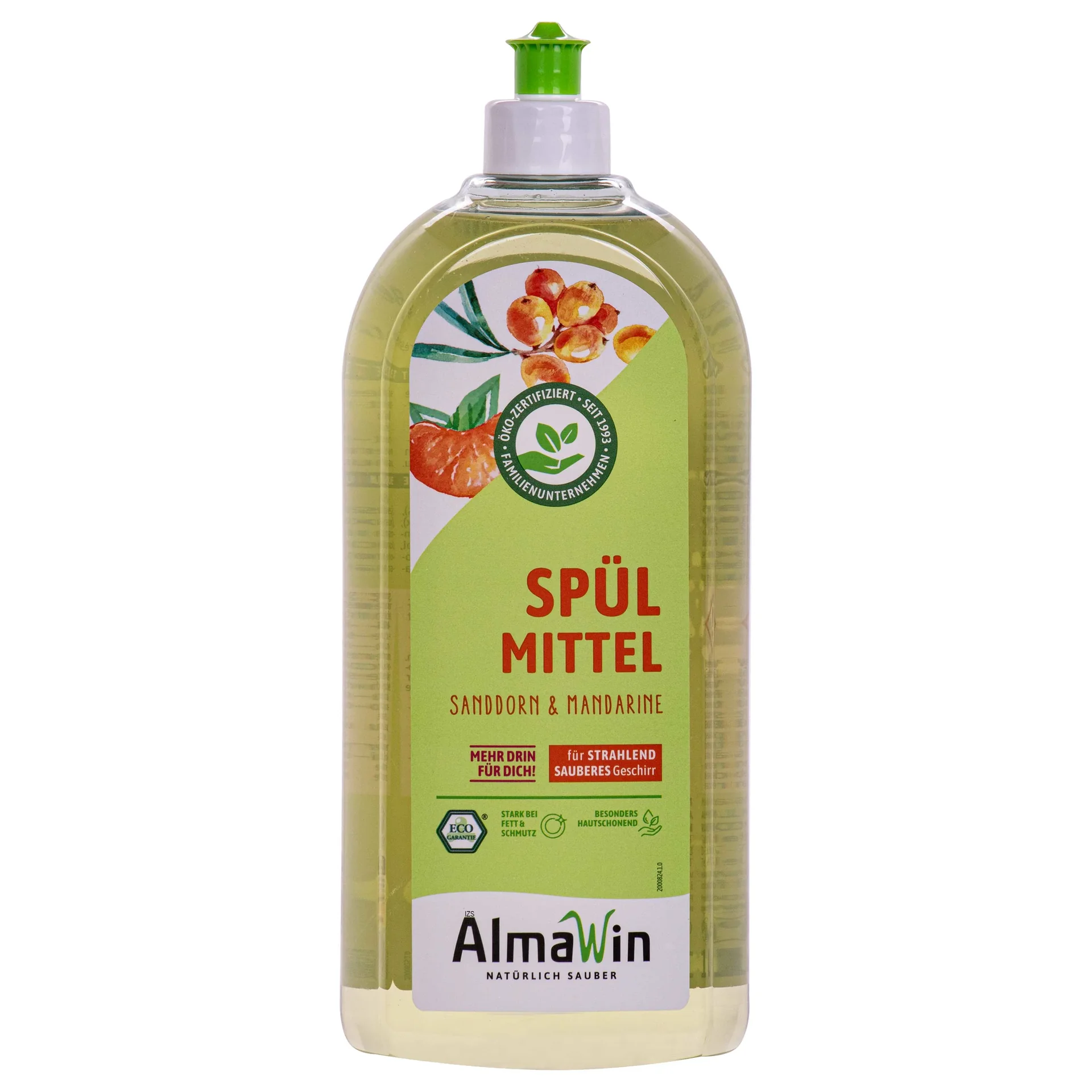 "ALMAWIN Spülmittel Sanddorn Mandarine 1 Liter image"