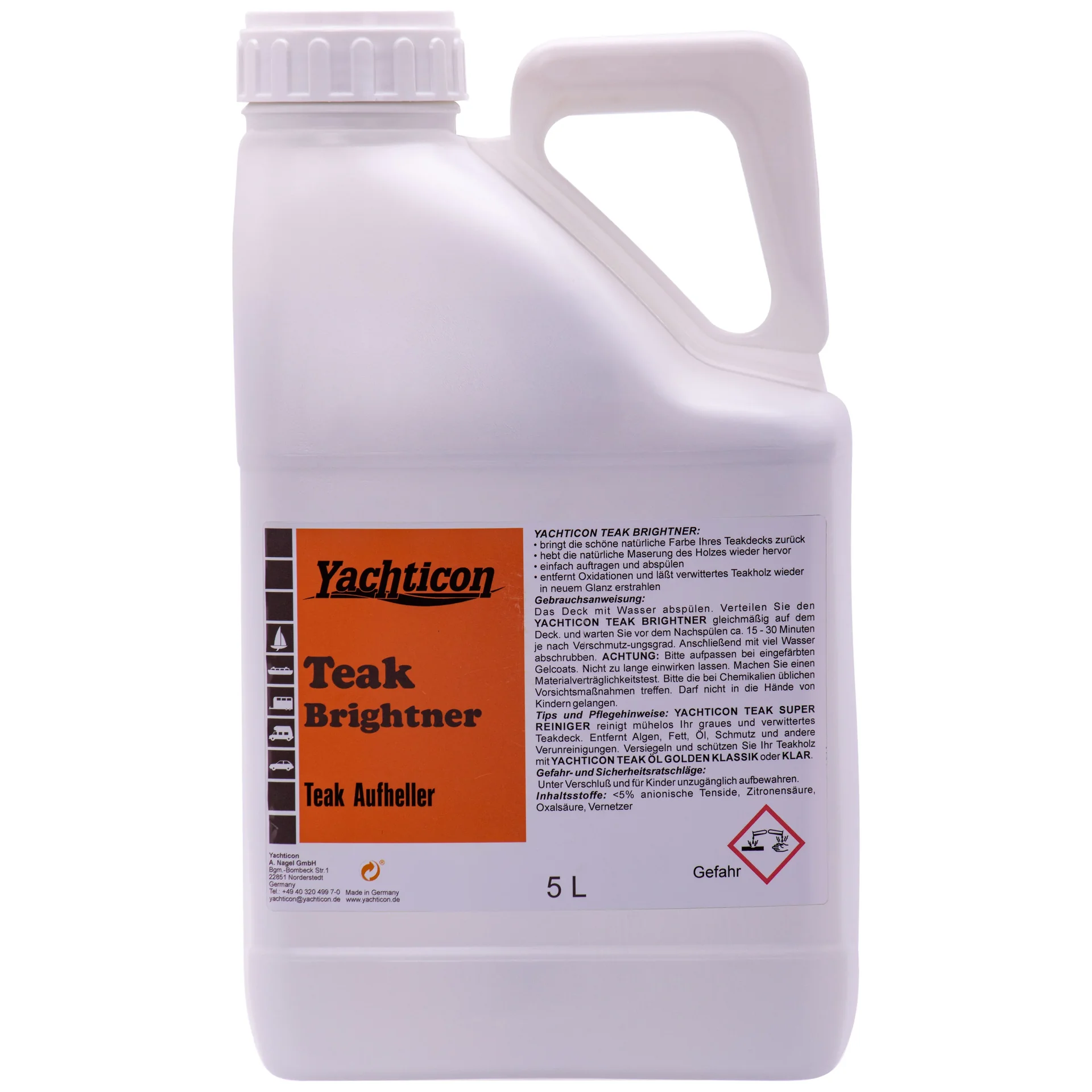 "YACHTICON Teak Brightner 5 Liter Aufheller image"
