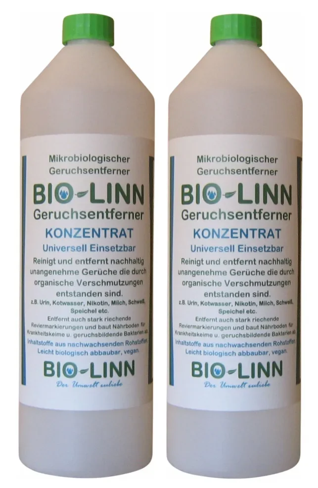 "BIO-LINN Geruchsentferner Konzentrat 2 x 1 Liter Vorteilspackung image"