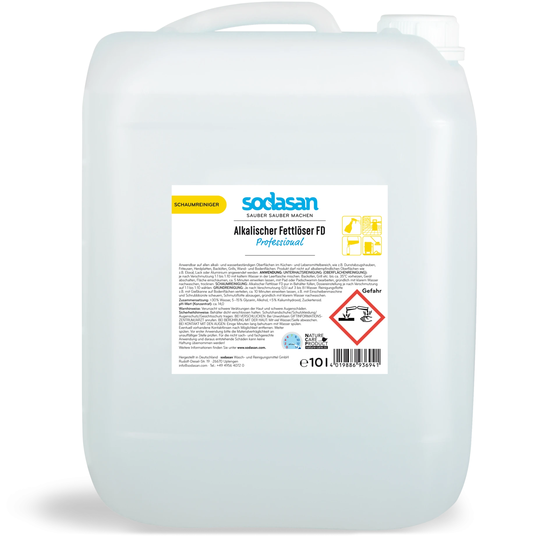 SODASAN  Alkalischer Fettlöser FD Professional 10 Liter
