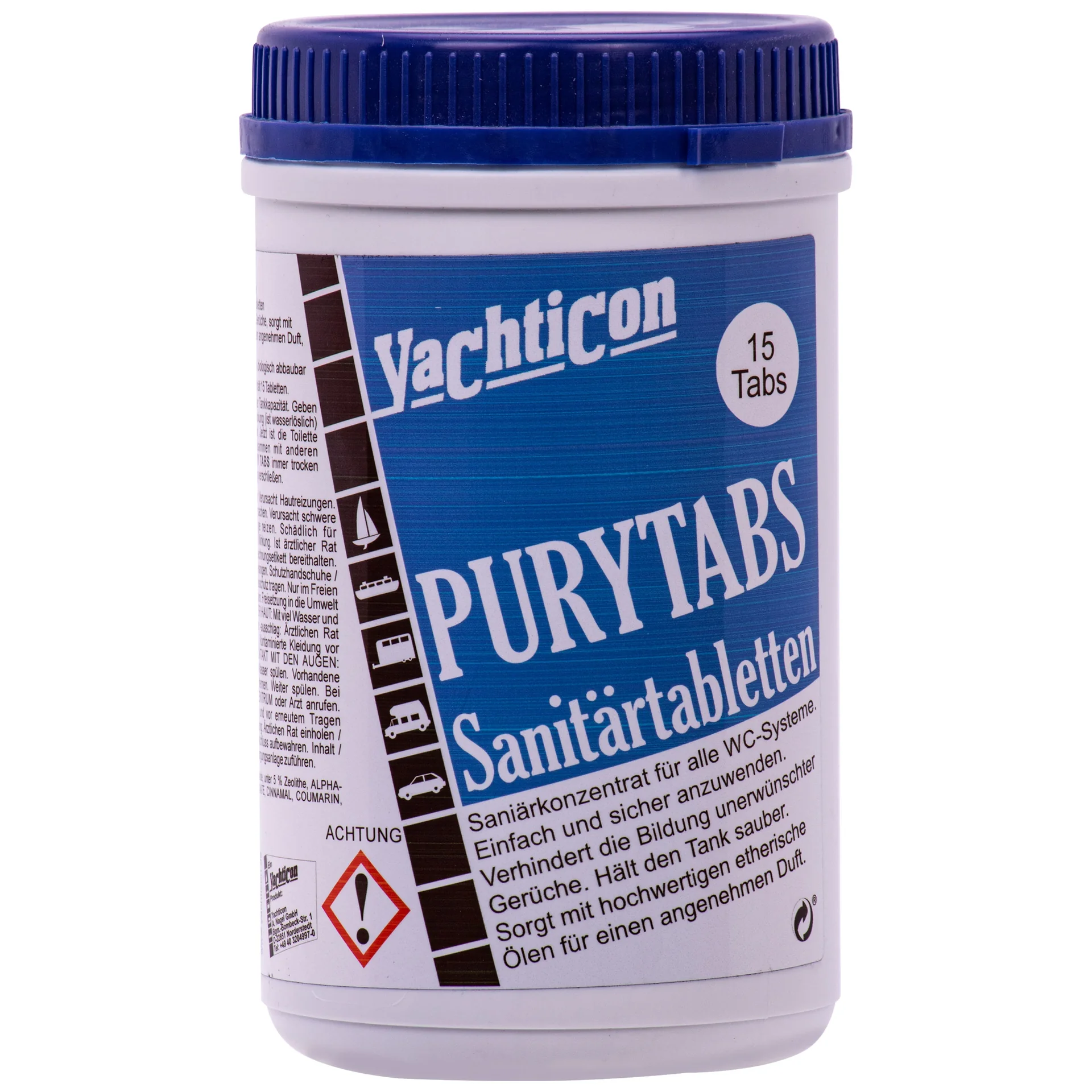 "YACHTICON Pury Tabs Sanitärtabletten 15 Tabletten á 25g image"