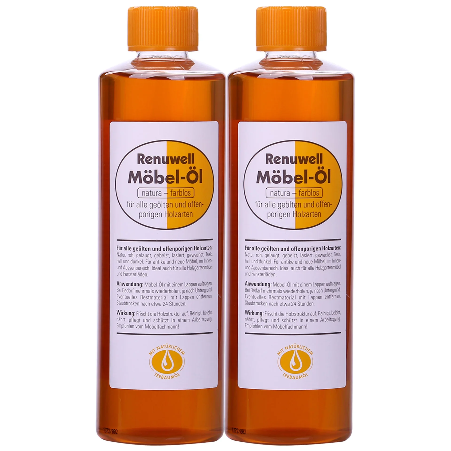 "RENUWELL Möbel Öl 2 x 500 ml Tiefenpflege für Ihr Holz SPARANGEBOT image"