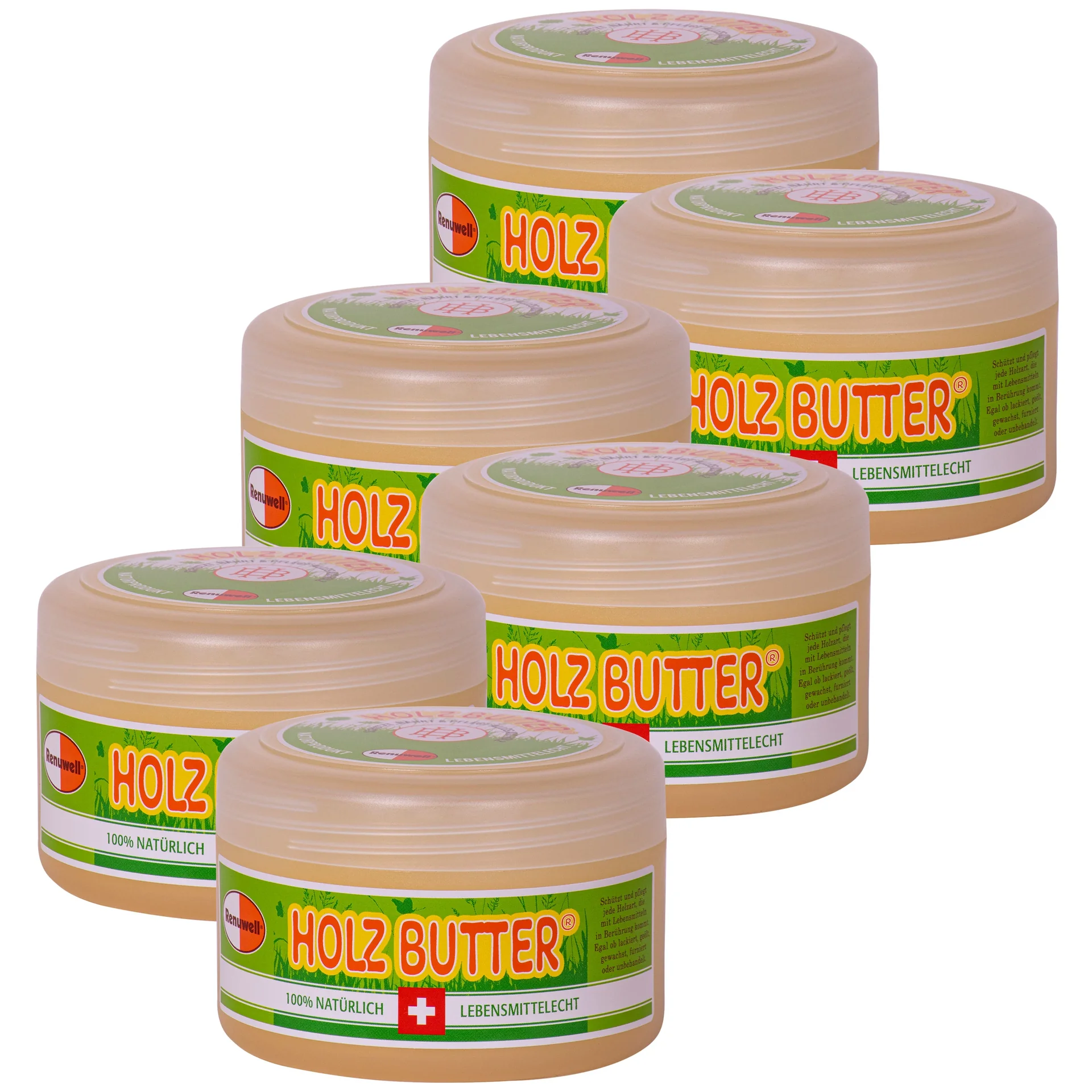 "RENUWELL Holz Butter 6 x 250 ml Holzbutter lebensmittelecht image"