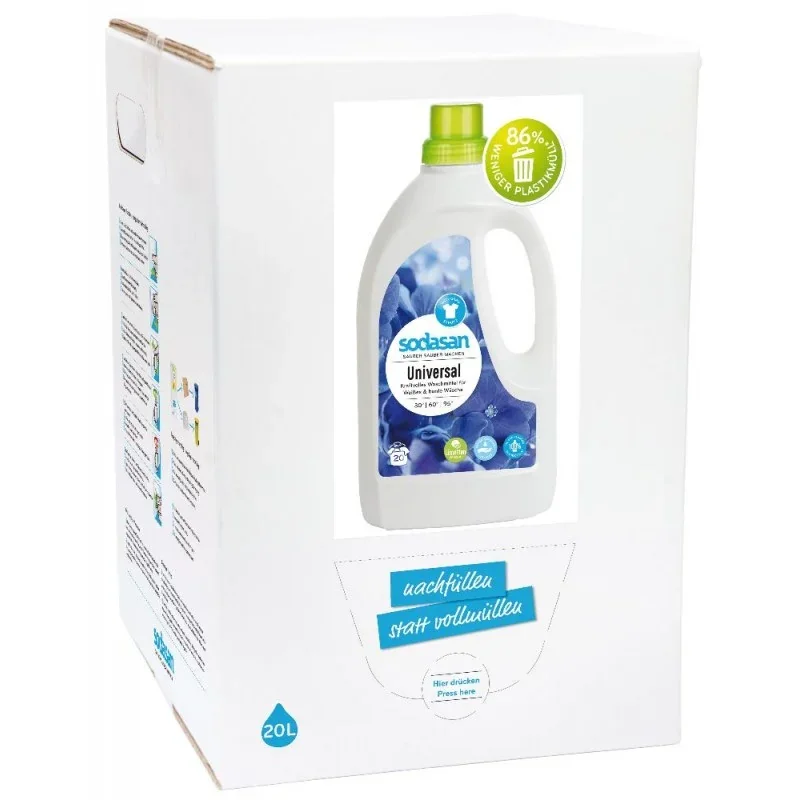 "SODASAN Universal Waschmittel Limette 20 Liter Bag in Box image"