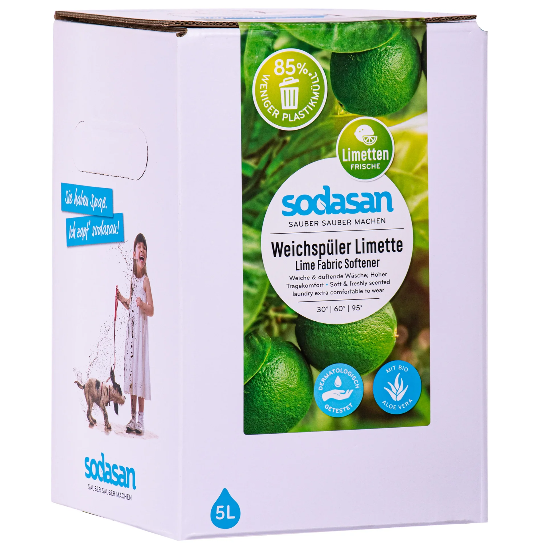 "SODASAN Weichspüler Limette 5 Liter Bag in Box image"