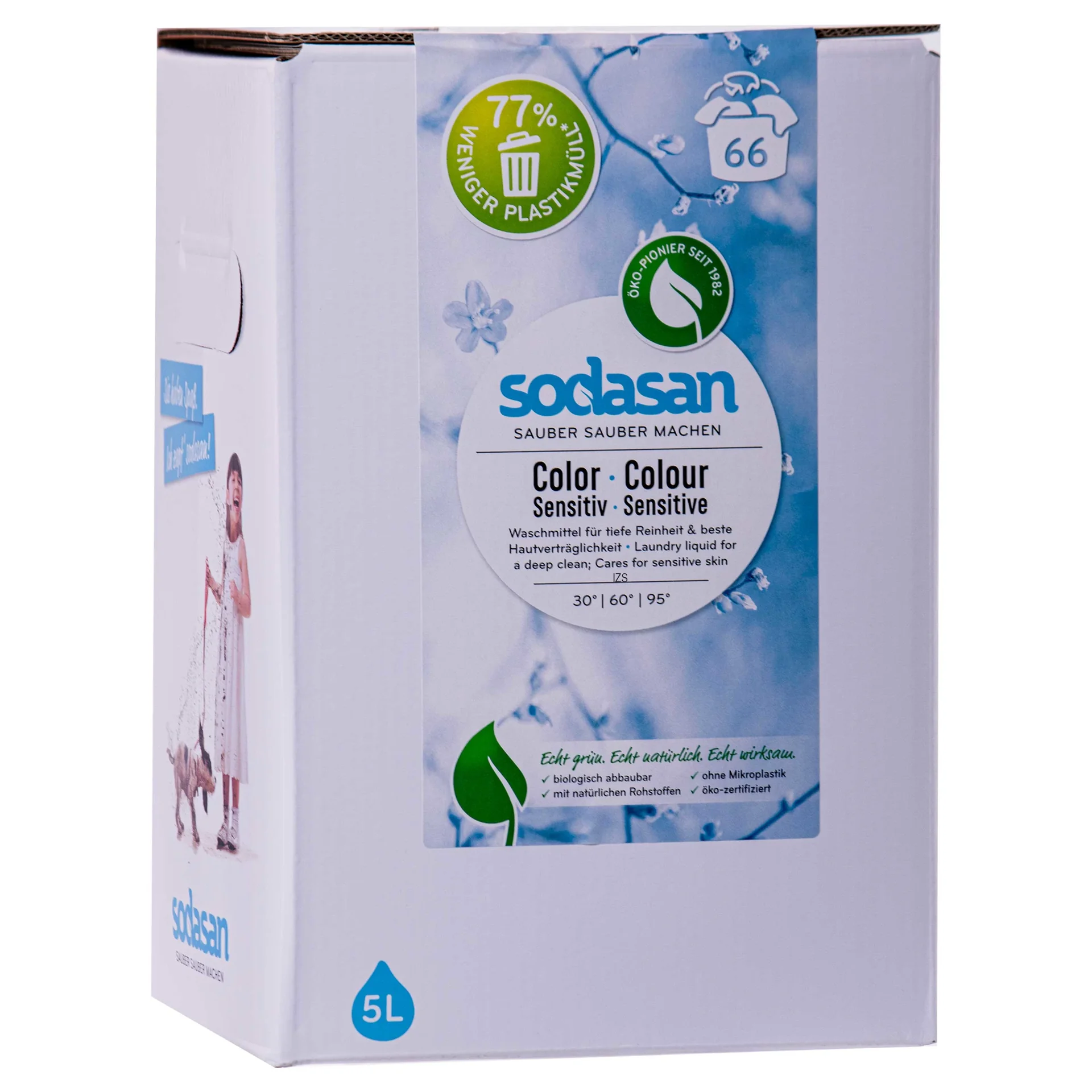 "SODASAN COLOR Flüssigwaschmittel sensitiv 5 Liter Bag in Box image"