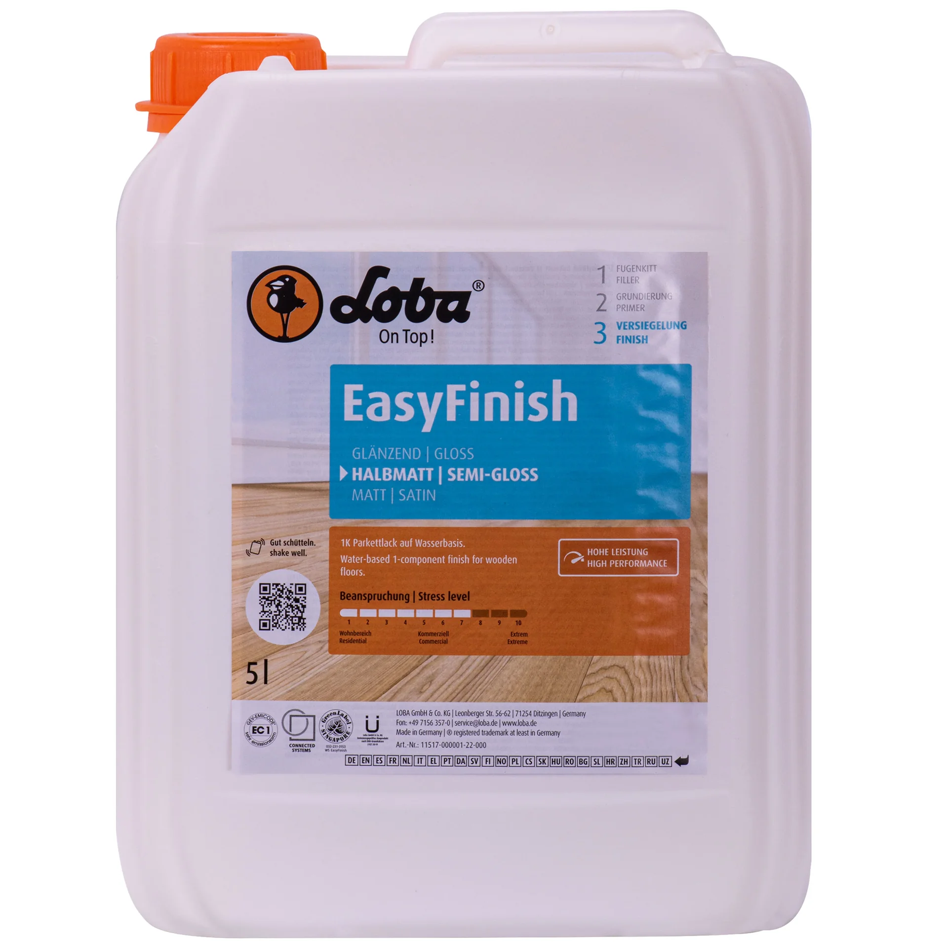 "LOBA EasyFinish 5 Liter halbmatt image"