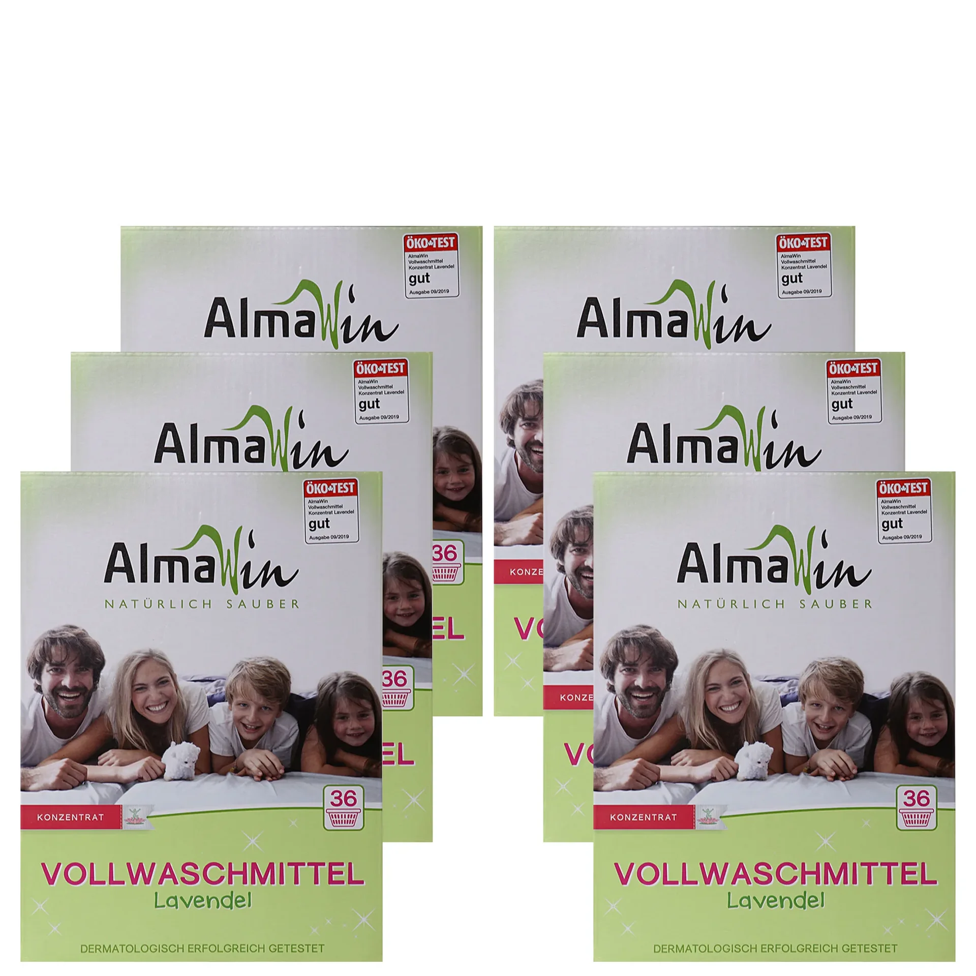 "ALMAWIN Vollwaschmittel 6 x 1,08 kg für ca. 108 Waschgänge image"