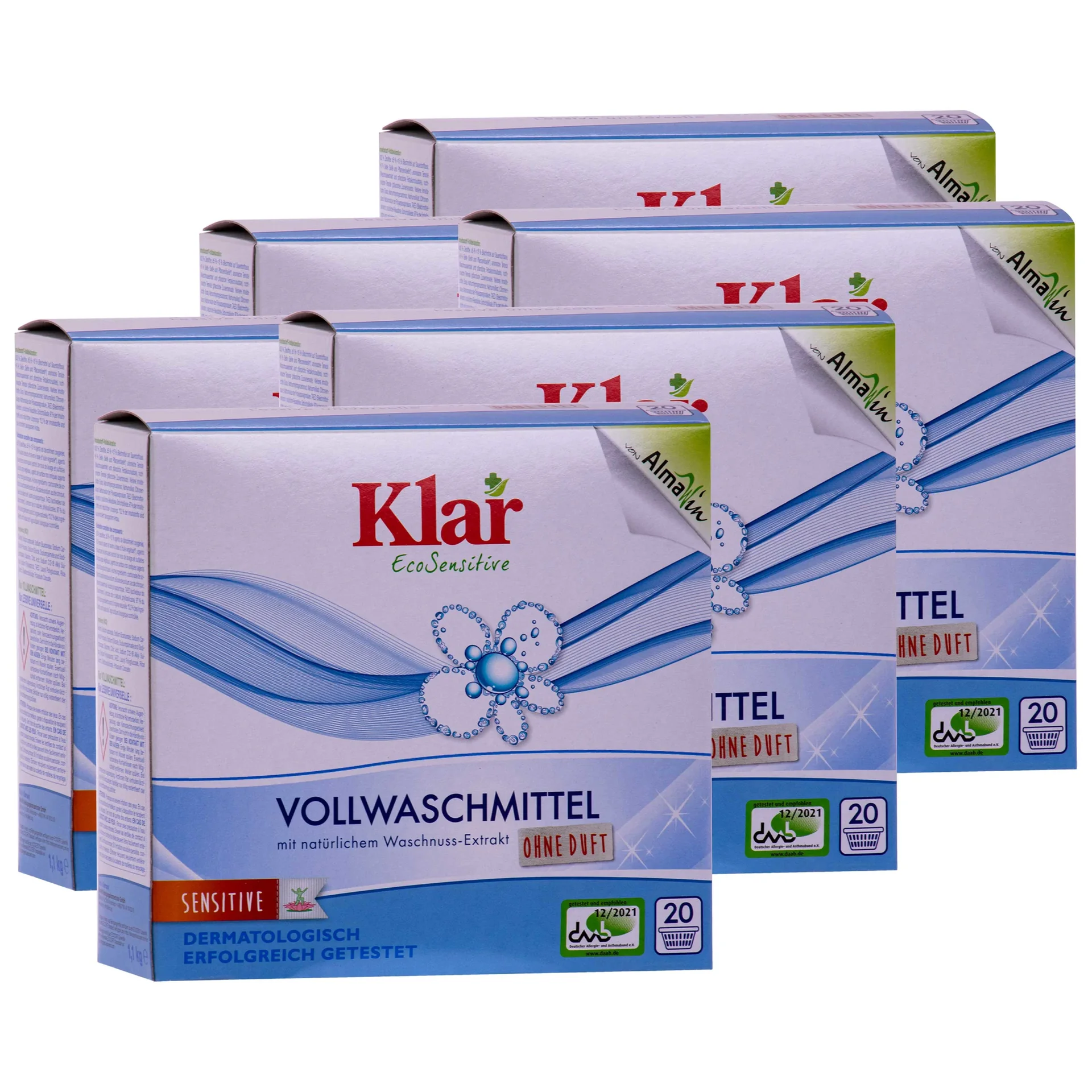 "KLAR Vollwaschmittel Pulver 6 x 1,1 kg image"