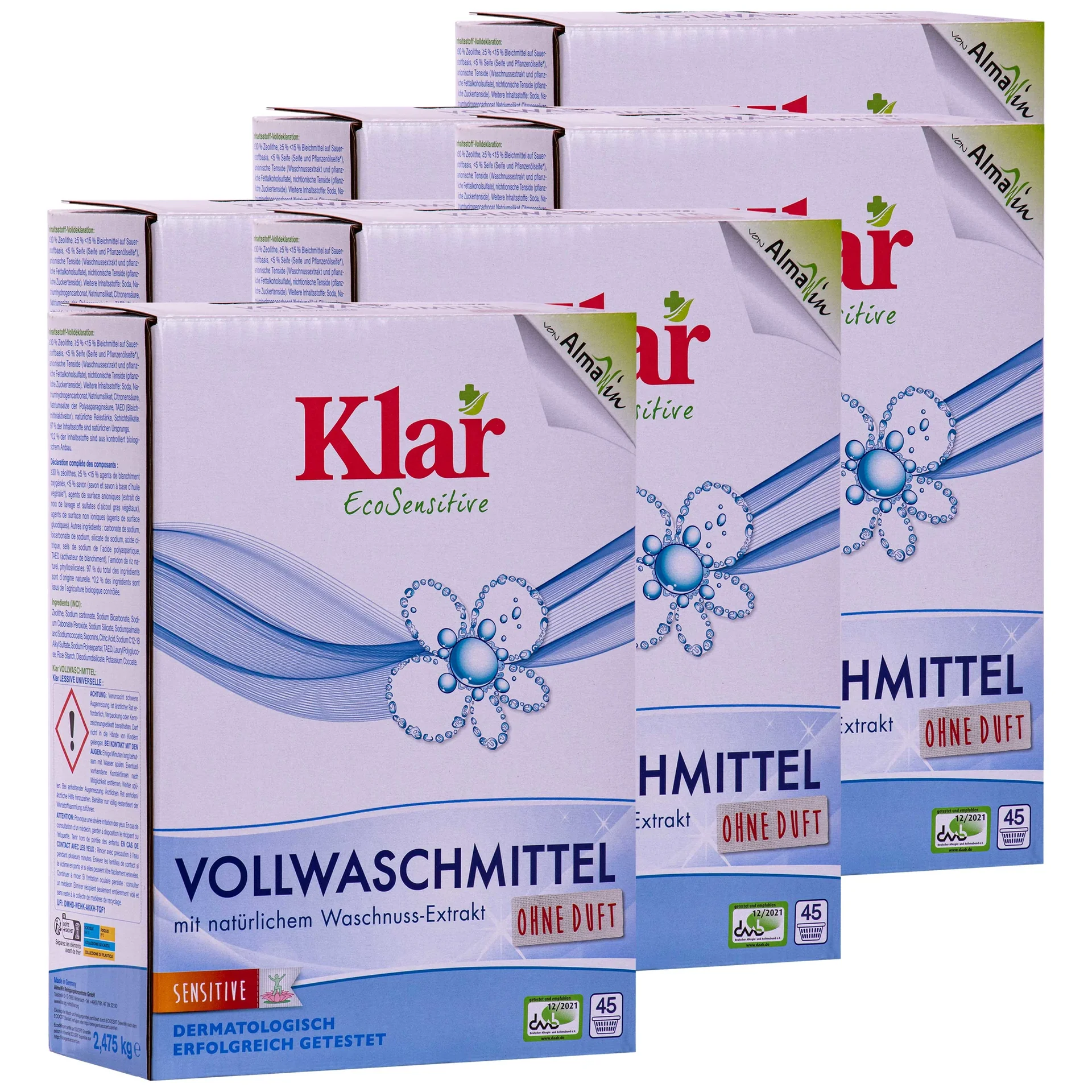 "KLAR Vollwaschmittel Pulver 6 x 2,475 kg image"