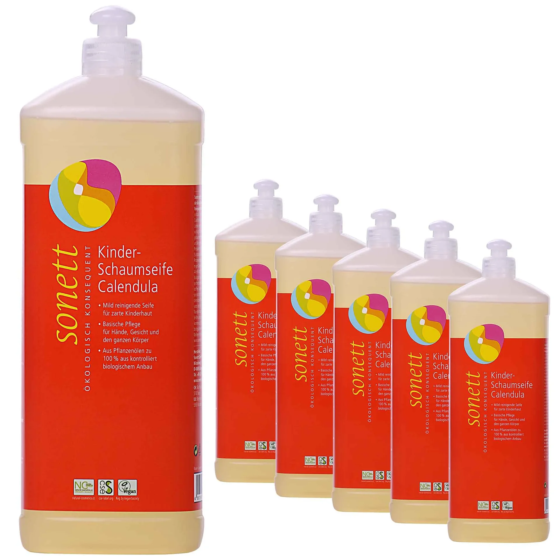 "SONETT Kinder Schaumseife Calendula 6 x 1 Liter image"