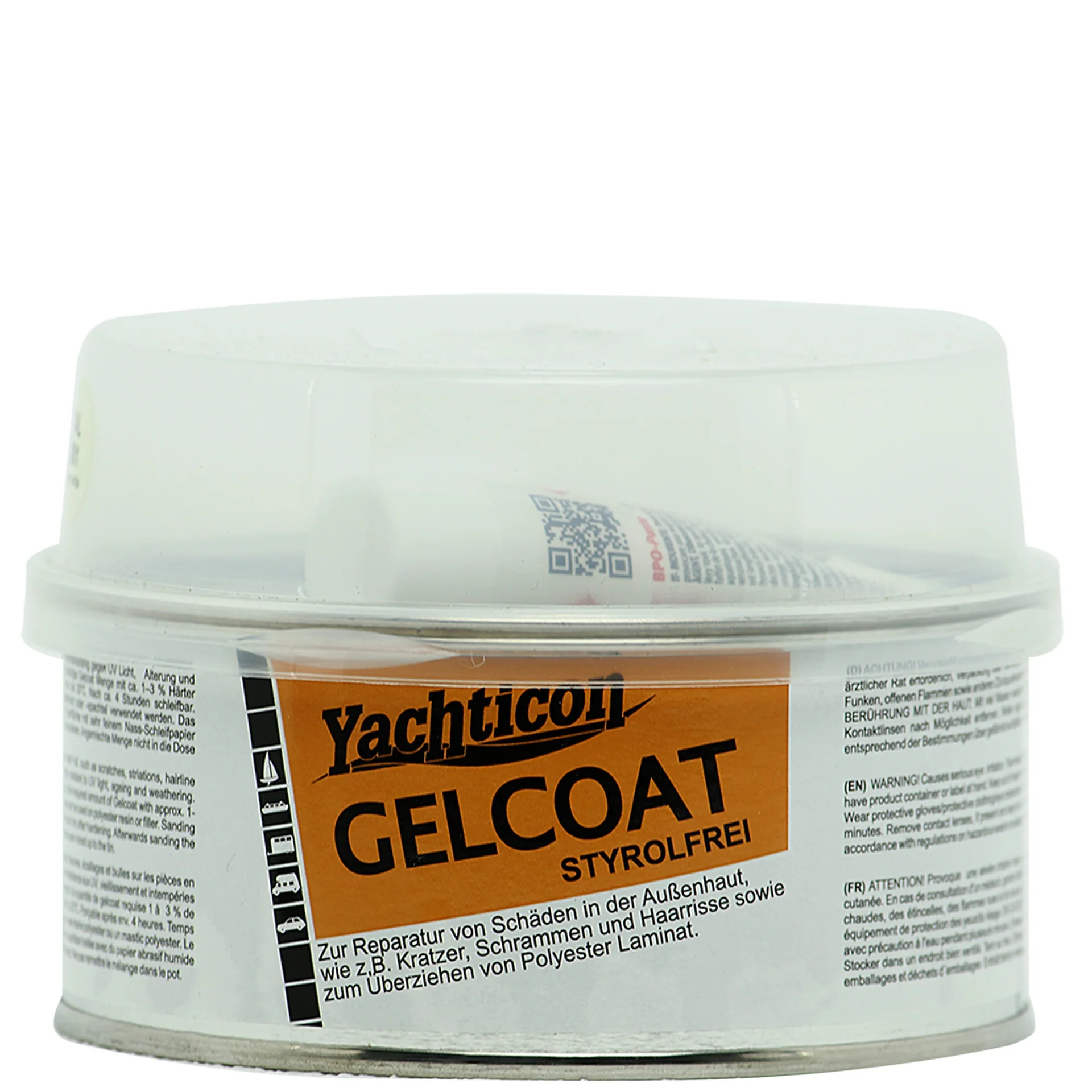 "YACHTICON Gelcoat Spachtel styrolfrei 250 g RAL 9010 reinweiß image"
