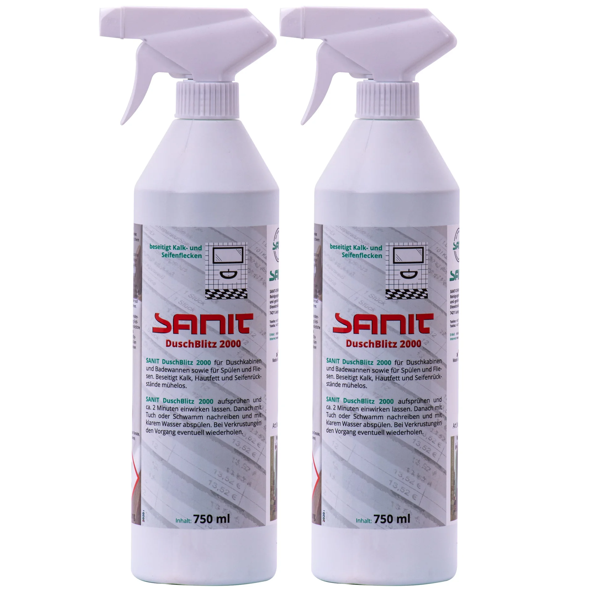 "SANIT DuschBlitz 2000 - 2 x 750 ml Sprüfflasche image"