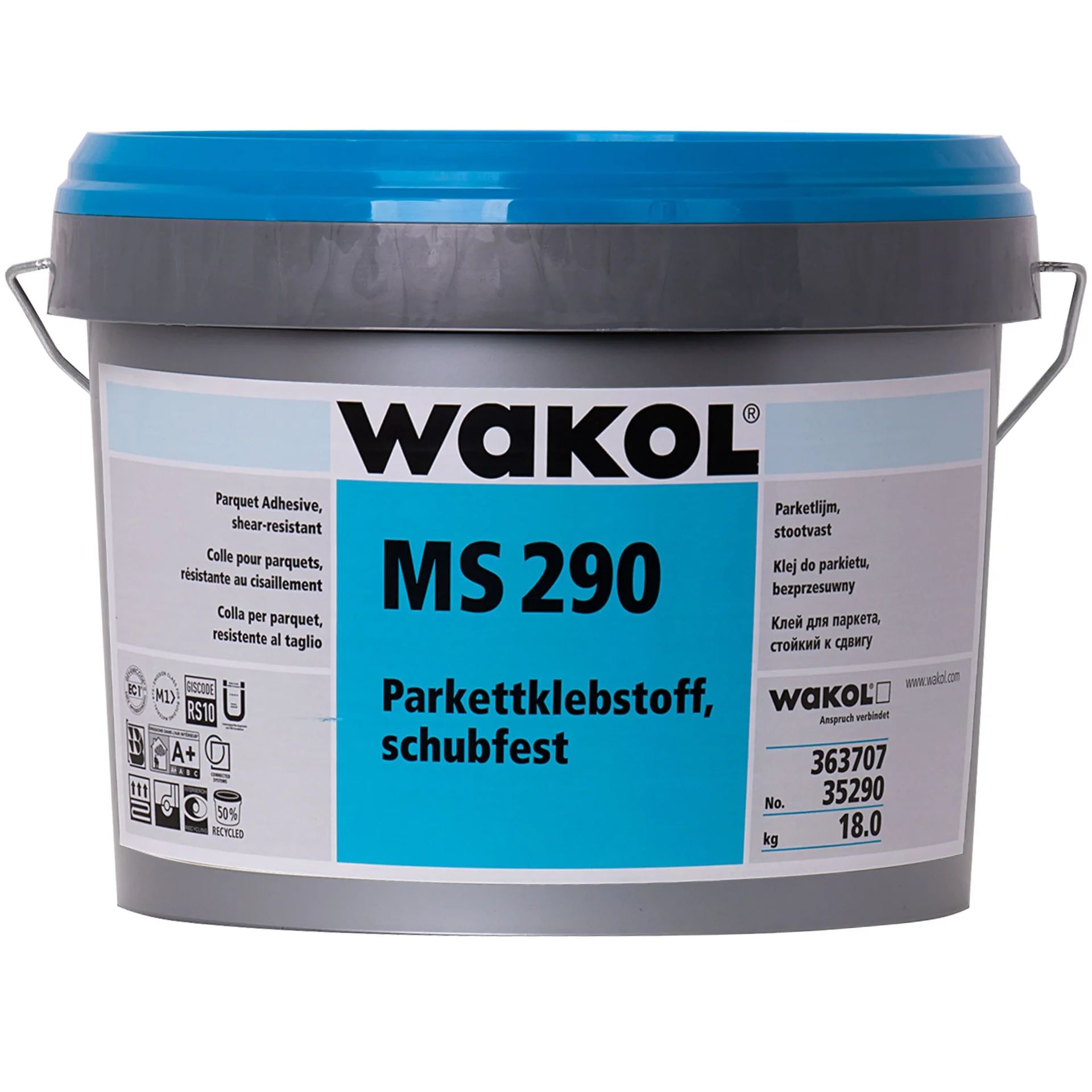 "WAKOL MS 290 Parkettklebstoff schubfest 18kg weichmacherfrei image"