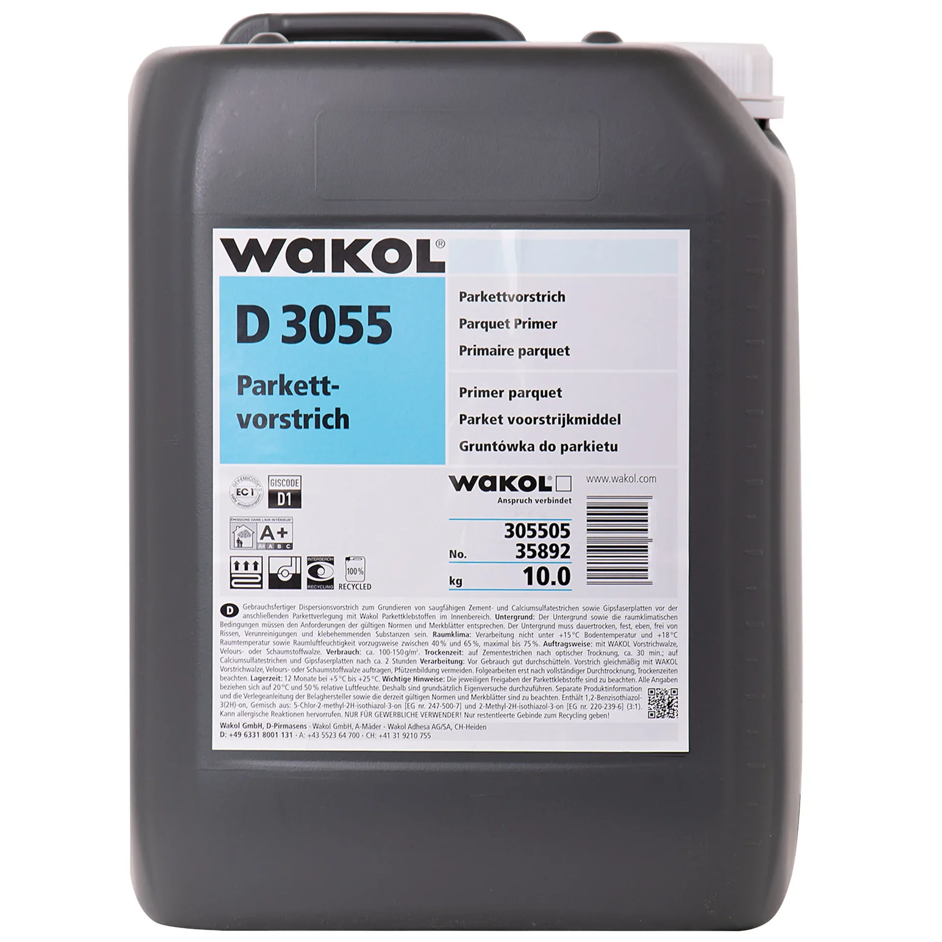 "WAKOL D 3055 Parkettvorstrich 10kg image"
