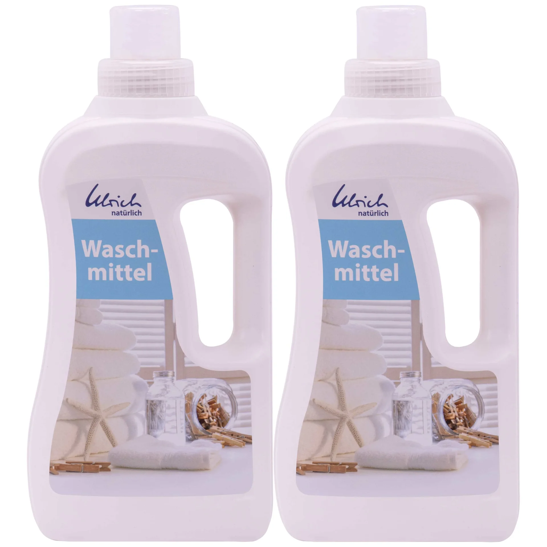 "ULRICH natürlich Waschmittel 2 x 1 Liter flüssig NCP-vegan zertifiziert image"